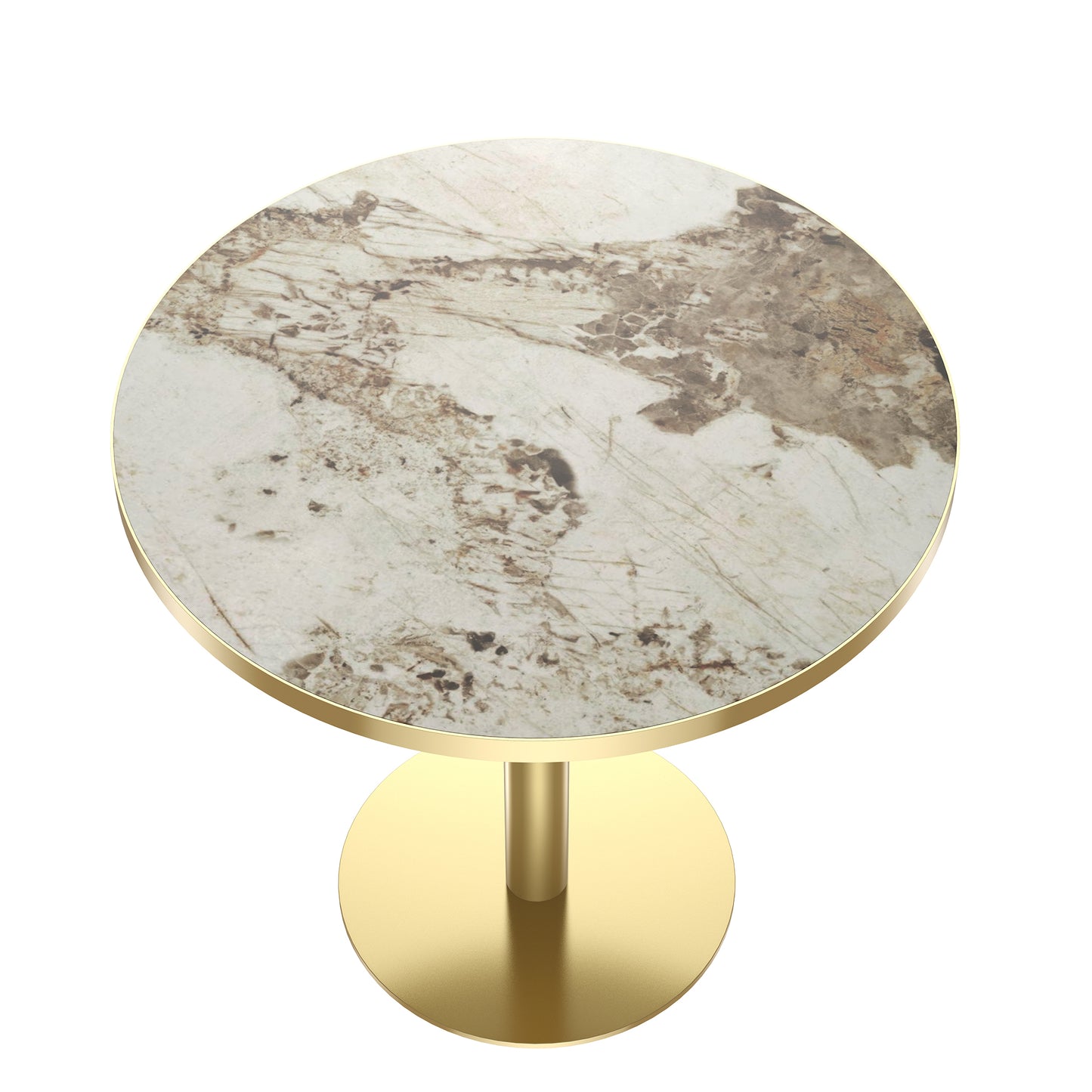 Round Modern Dinning Table 31.5 inches Bistro Table Tulip Table with Faux Marble top,Easy Assemble,Sturdy Metal Frame Diameter
