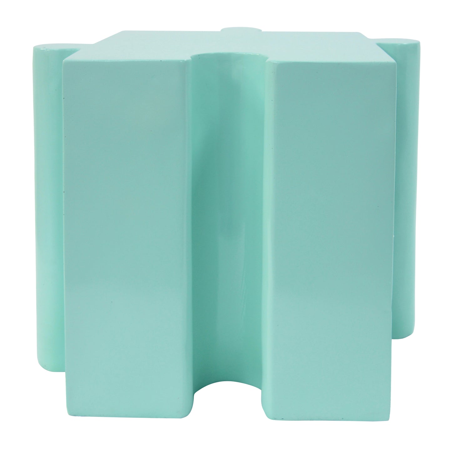 Puzzle Art Side Table, Modular Convex Edge MGO Table - Buy Singles or Combine for Custom Layouts,  Indoor & Outdoor,Light Green Color