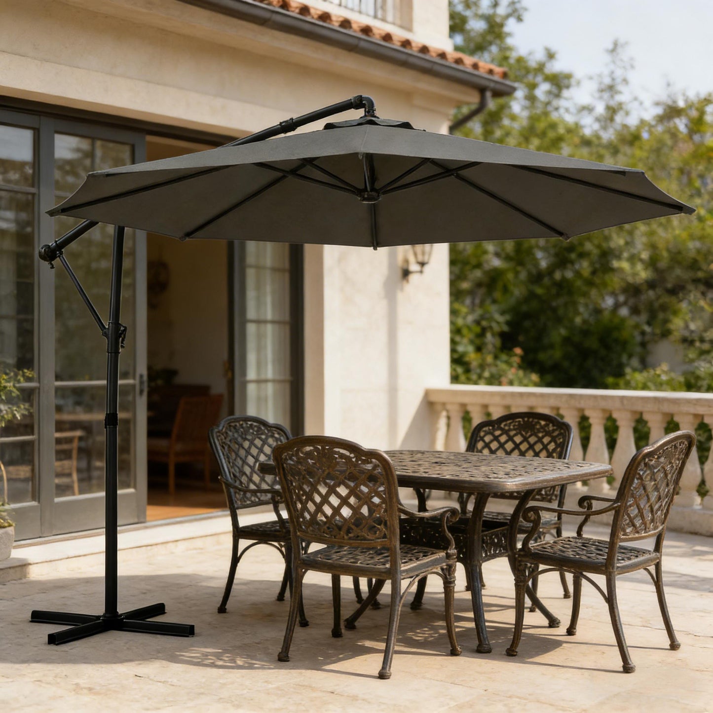 Modern Style Outdoor Hanging Cantilever Umbrella,Patio Umbrella