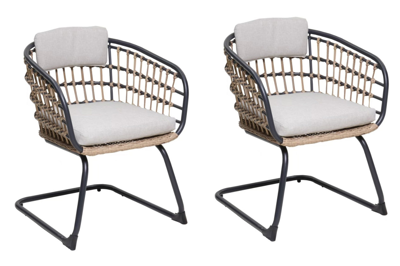 Wicker Dining Chair-SET OF 2 is designed to elevate your patio, balcony, or garden space into a cozy, stylish spot for relaxation and connection.