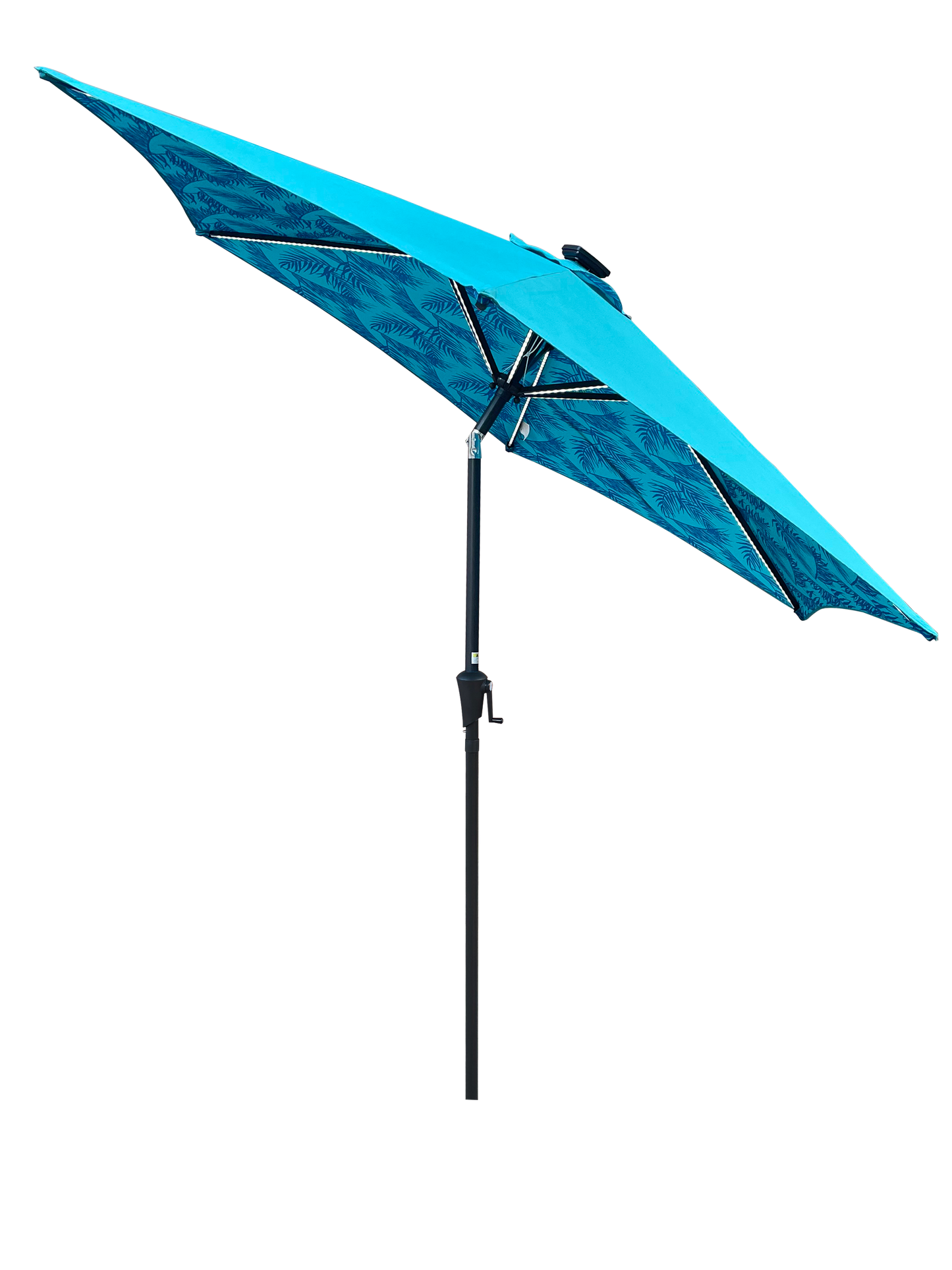 9FT UMBRELLA WITH LIGHT Pattern + Cyan