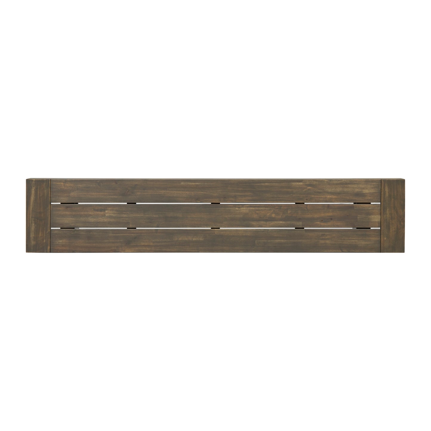 Outdoor Acacia Wood Patio Bench,Grey/Rustic Metal