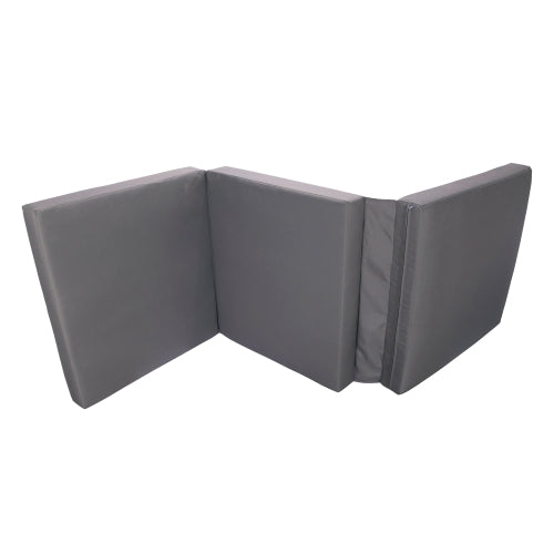Lounge chaise Set, Acacia solid wood with  LOUNGE CUSHION (Dark Grey+TRIPLE FOLDS) - Matching Cream Version Available