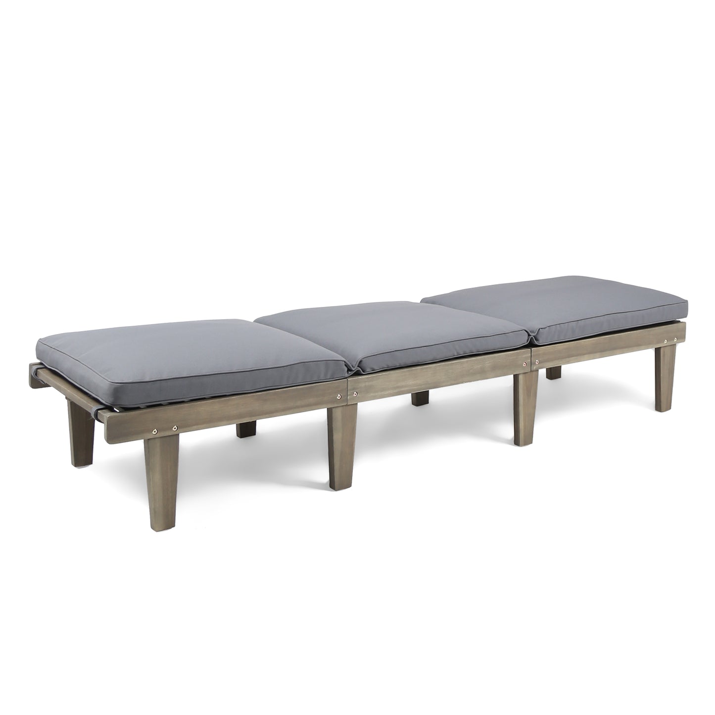 ARIANA KD WOOD CHAISE LOUNGE W/ CUSHION
