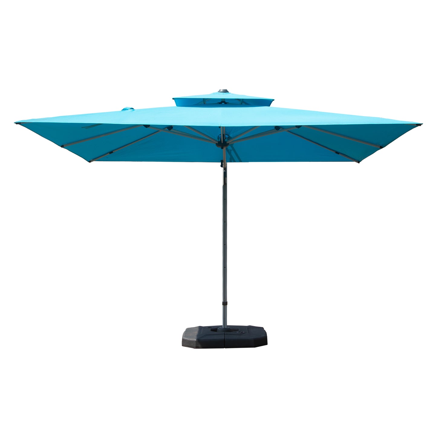 9'x 11' Rectangle Cantilever Umbrella with Center Pole, Lake Blue (Base Not Included)