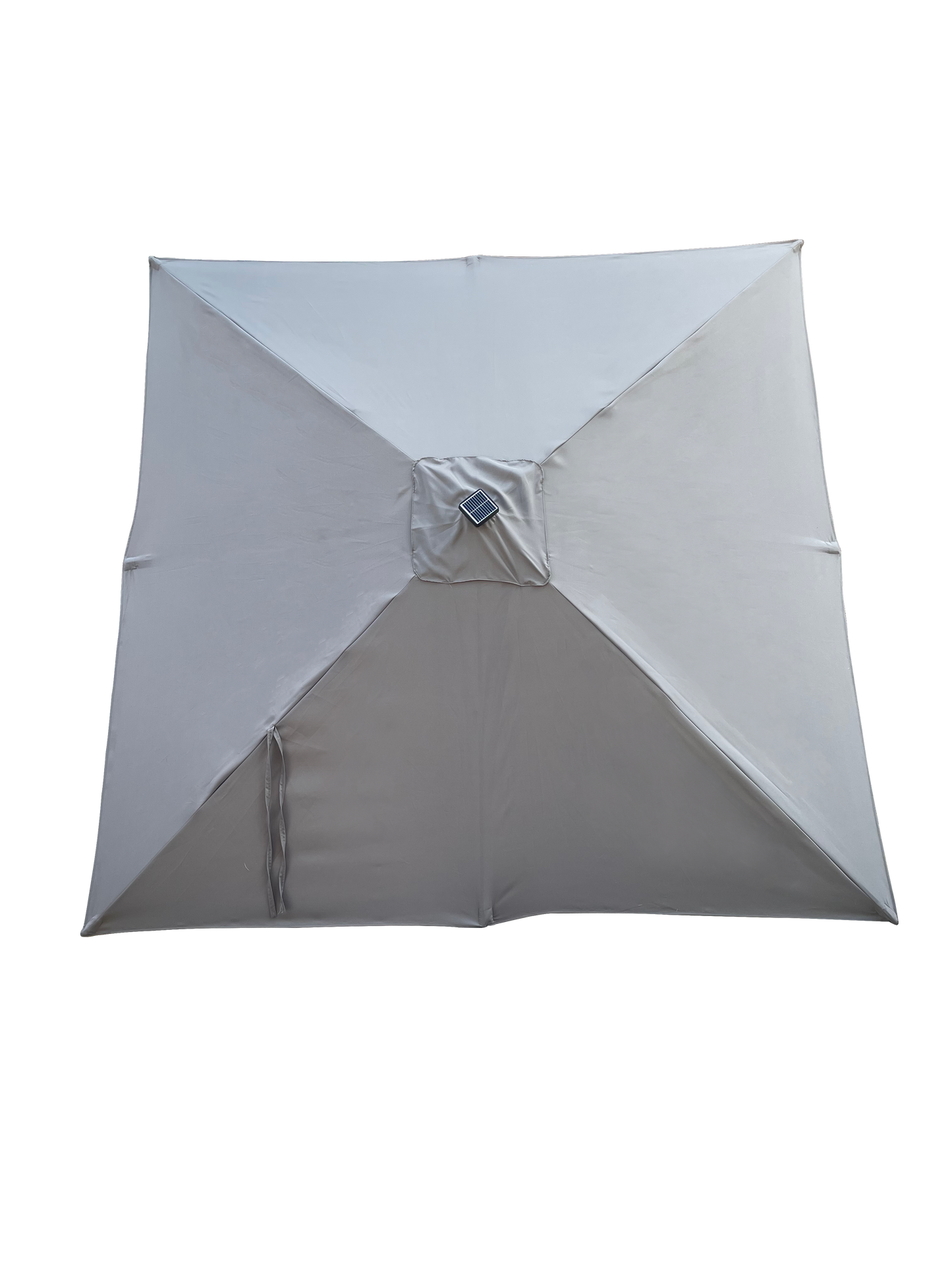 Square 2.5X2.5M Outdoor Patio Umbrella Solar Powered LED Lighted Sun Shade Market Waterproof 8 Ribs Umbrella with Crank and Cross Base for Garden Deck Backyard Pool Shade Outside Deck Swimming Pool