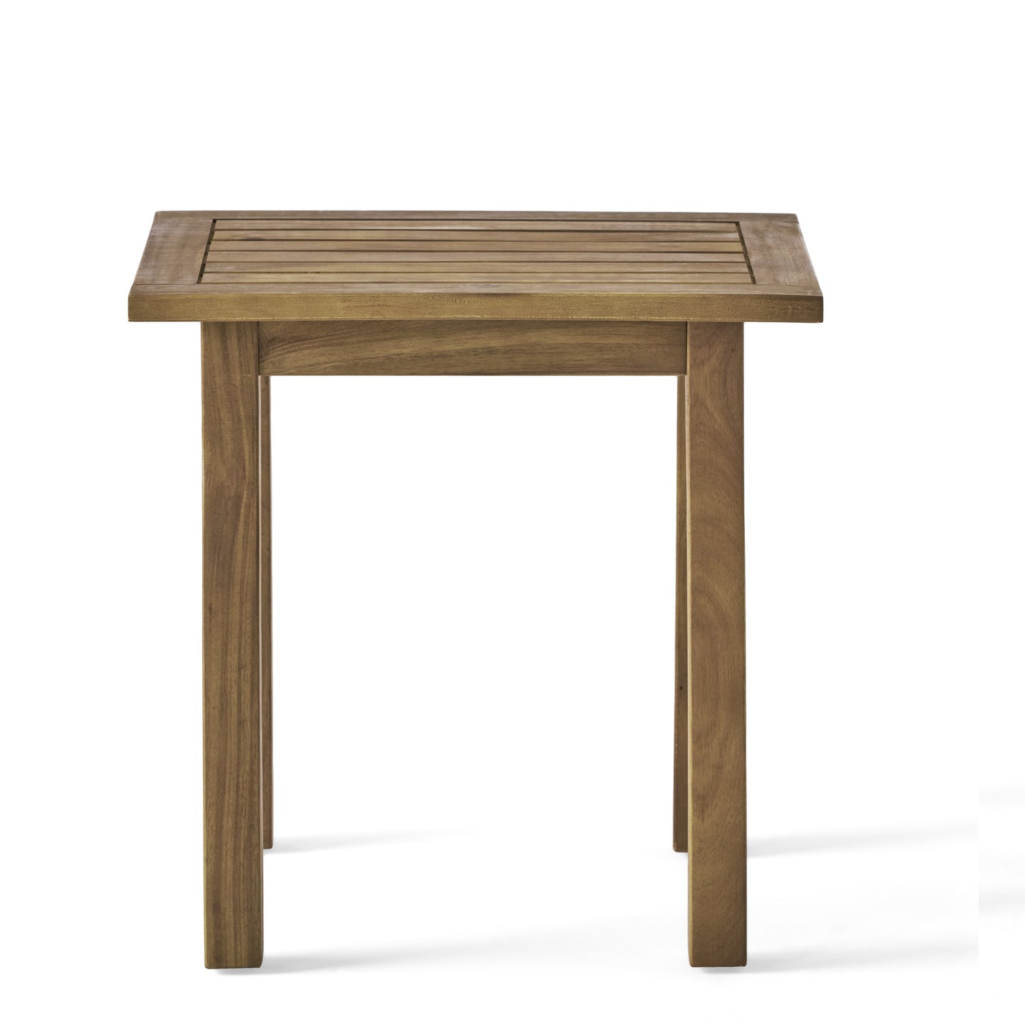 SELMA Acacia wood Accent Side Table in Natural Stained, Weather-Resistant Rectangular End Table for Patio, Garden, Lawn, and Living Room(Natural Stained)