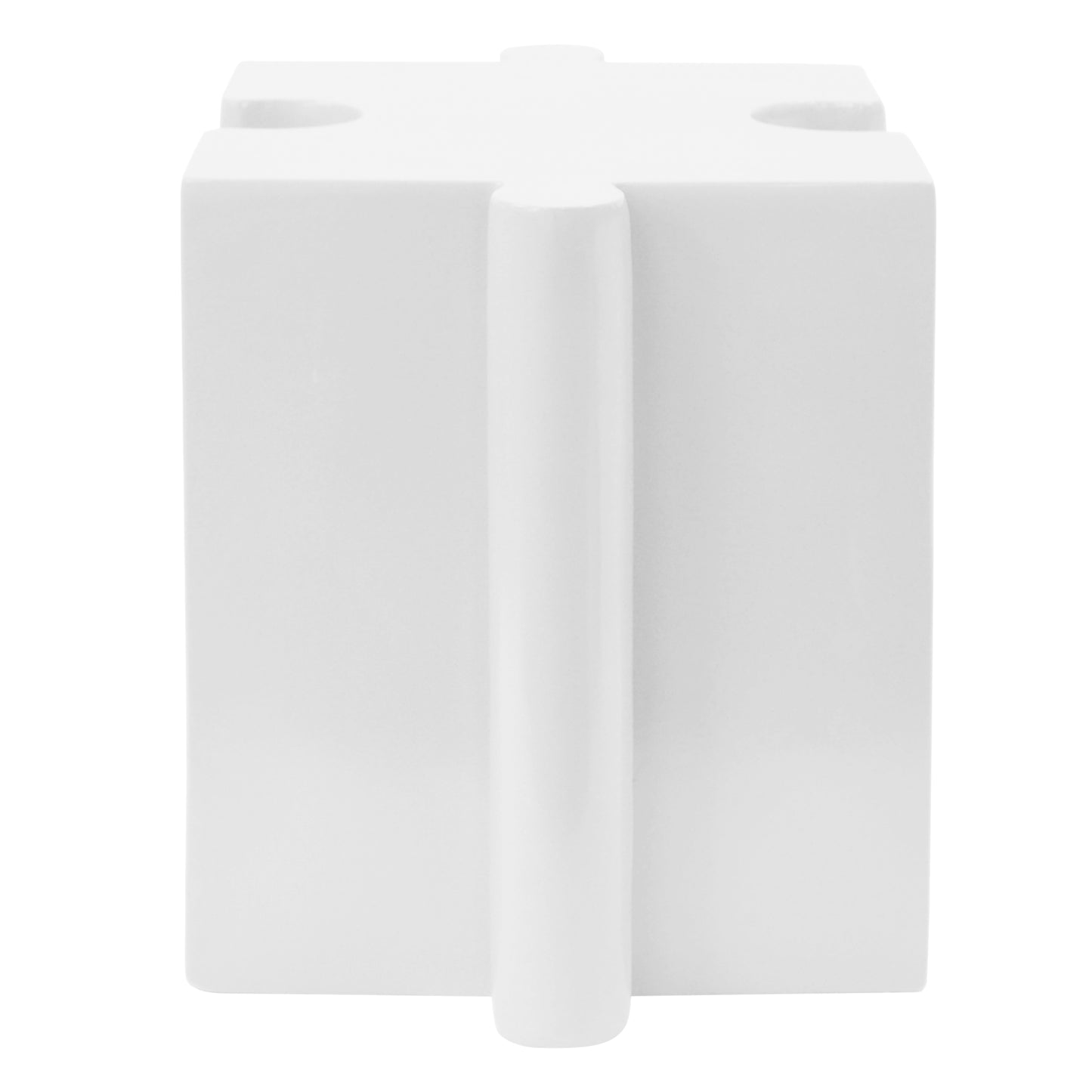 Puzzle Art Side Table, Modular Concave Edge MGO Table - Buy Singles or Combine for Custom Layouts, Indoor & Outdoor,White Color
