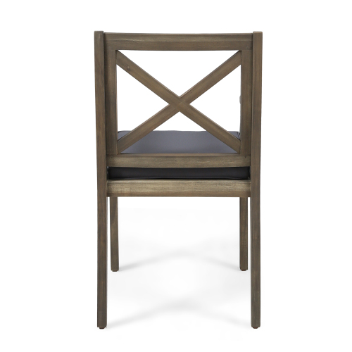 PERLA DINING CHAIR,2PCS with 2 Cushions,grey