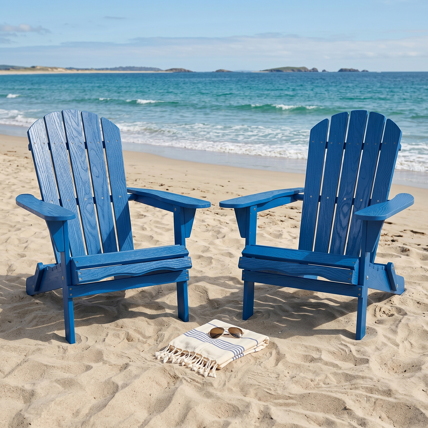 Wood Lounge Patio Chair for Garden Outdoor Wooden Folding Embossed Adirondack Chair Solid Wood Lounge Patio Chair with Wood Grain