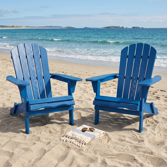 Wood Lounge Patio Chair for Garden Outdoor Wooden Folding Embossed Adirondack Chair Solid Wood Lounge Patio Chair with Wood Grain