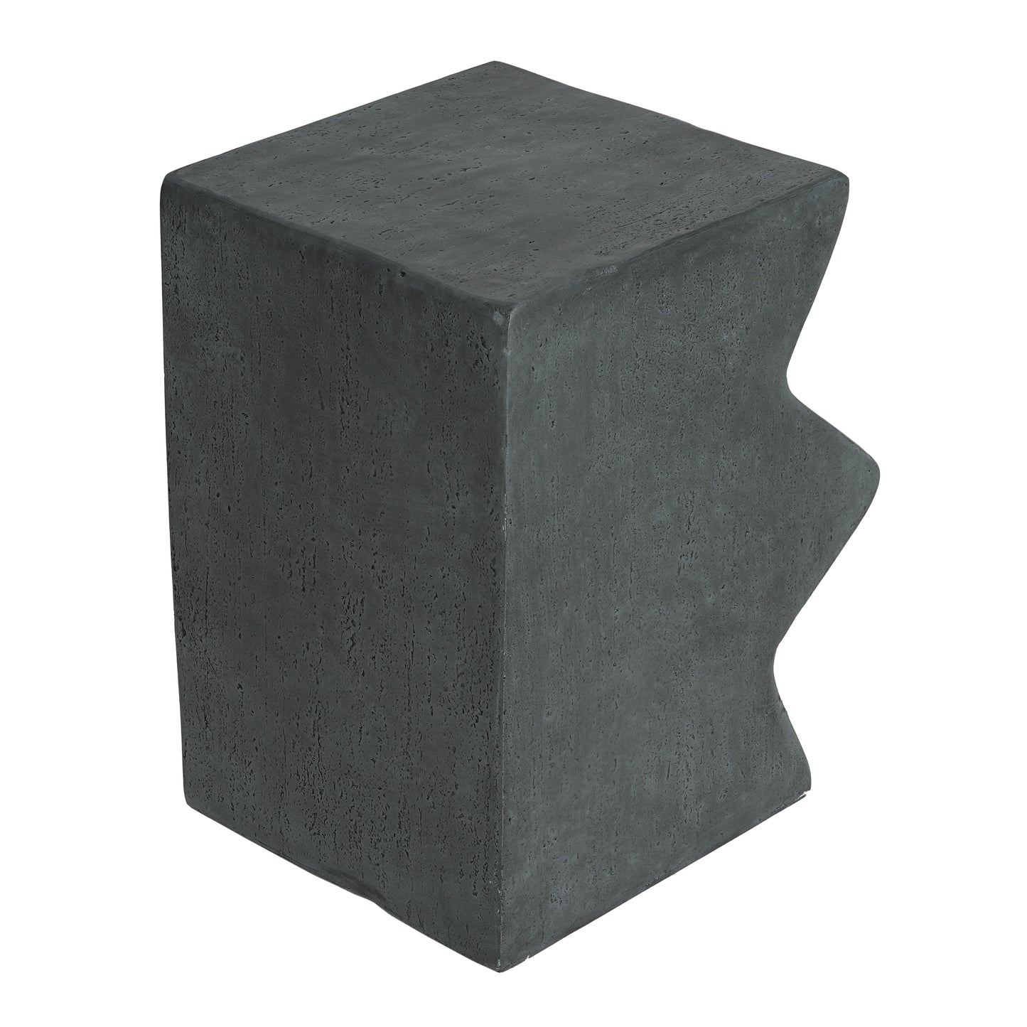 MGO Side Table, Set of 2 Rectangular Outdoor Side Tables, Decorative Garden Stools for Indoor Outdoor, Accent Table Patio Side Table End Table w Spotted, Stone Gray Color