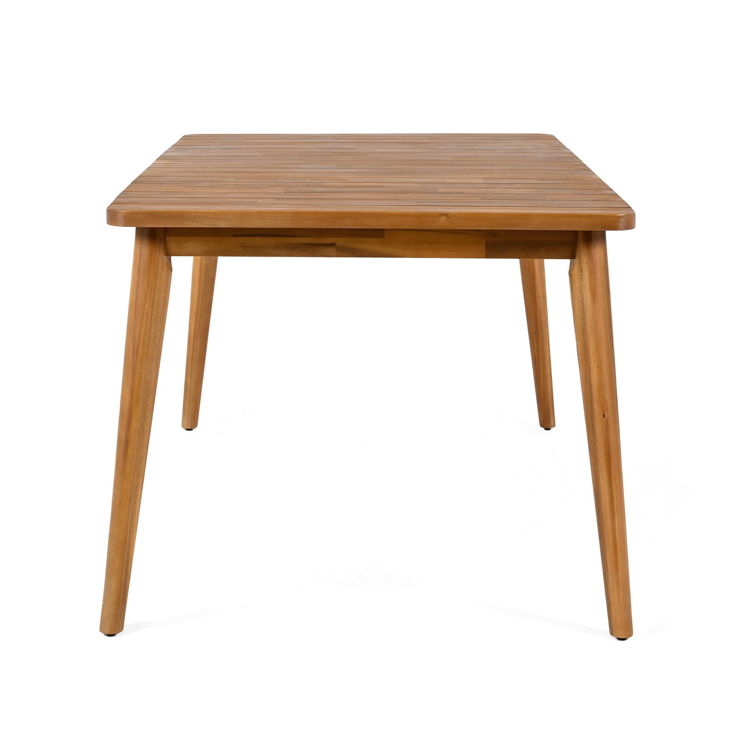 Acacia Wood Dining Table 6-Person Outdoor Table, Farmhouse Furniture for Patio, Garden, Backyard, Teak 180 LBS Weight Capacity 63"L
