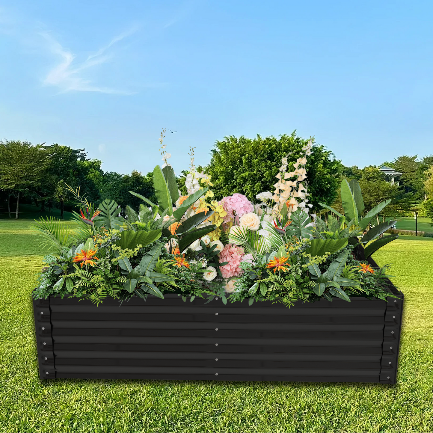 Large Greenhouse and Raised Flower Bed for Outdoors Plant Vegetable Box 68.7" x 45" x 51.5"