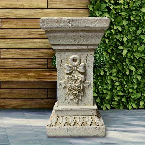 Garden Decorative Column, 12"Retro Elegant White Ancient Greek Style Roman Column, Suitable for Garden Decoration, Suitable for Weddings And Dining Tables, Multifunctional Indoor/outdoor Use, Perfect