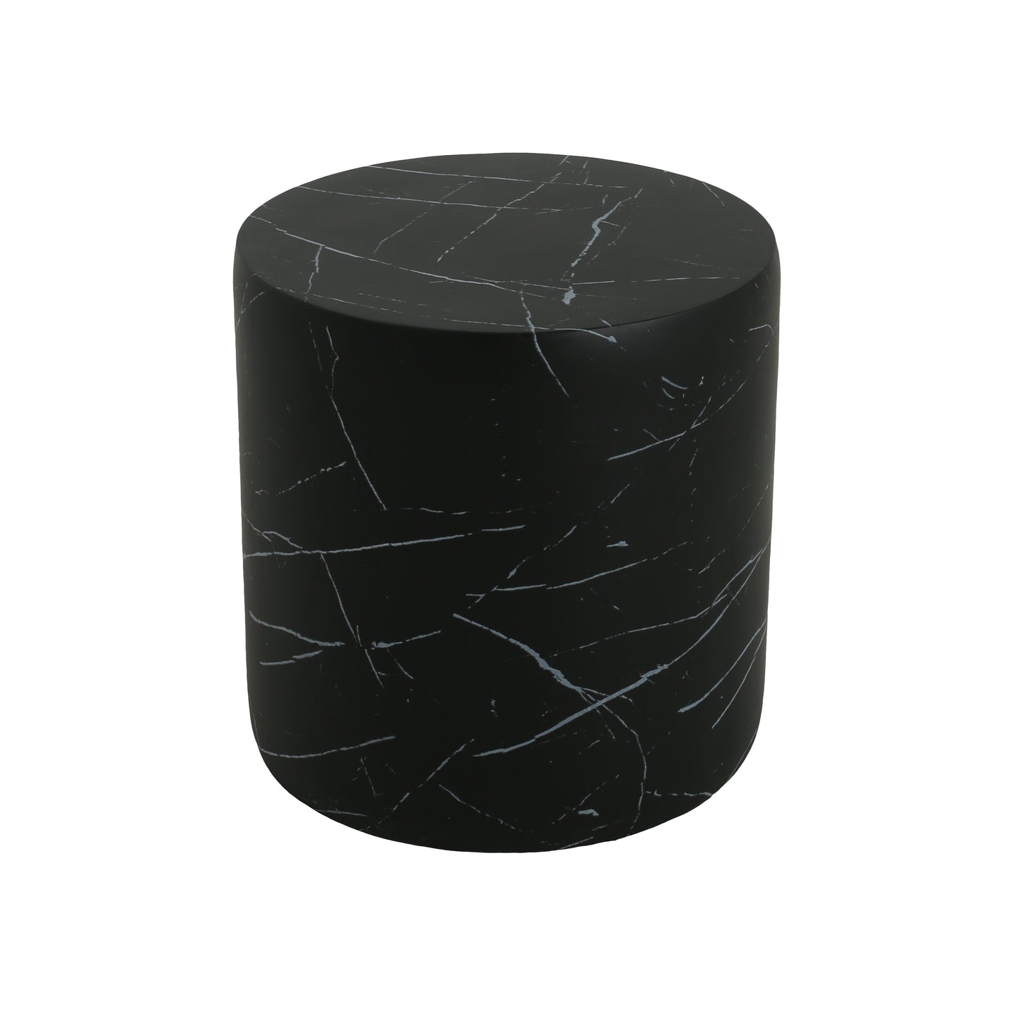 Outdoor Lightweight concrete MGO Side/End Table , Living Room Accent Table,Black Marble
