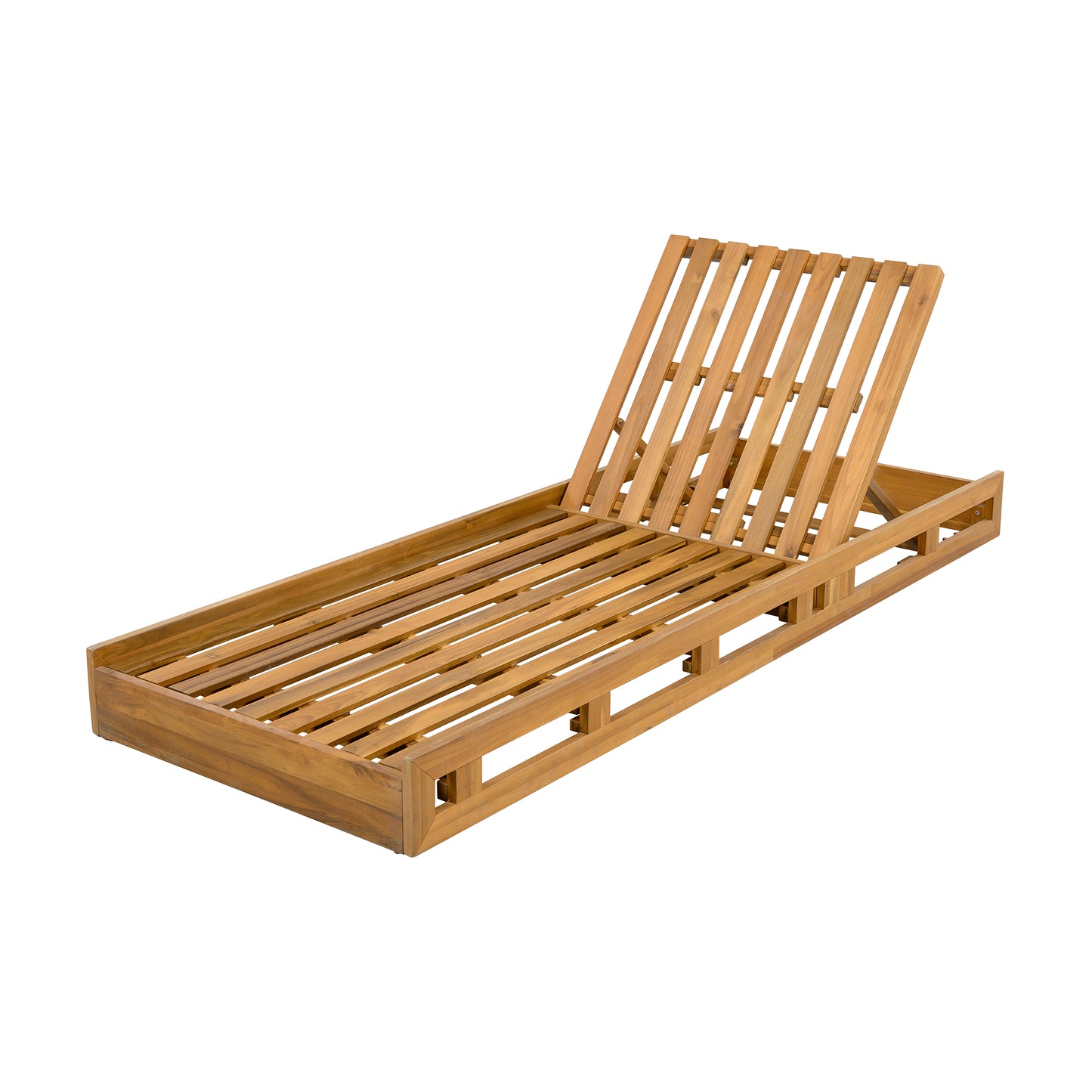 LOUNGE CHAISE SET,ACACIA WOOD WITH WATER-RESISTANT LOUNGE CUSHIONS (Dark Grey/ & 2 INCH THICK) - MATCHING CREAM/LEAF COCONUT VERSION AVAILABLE