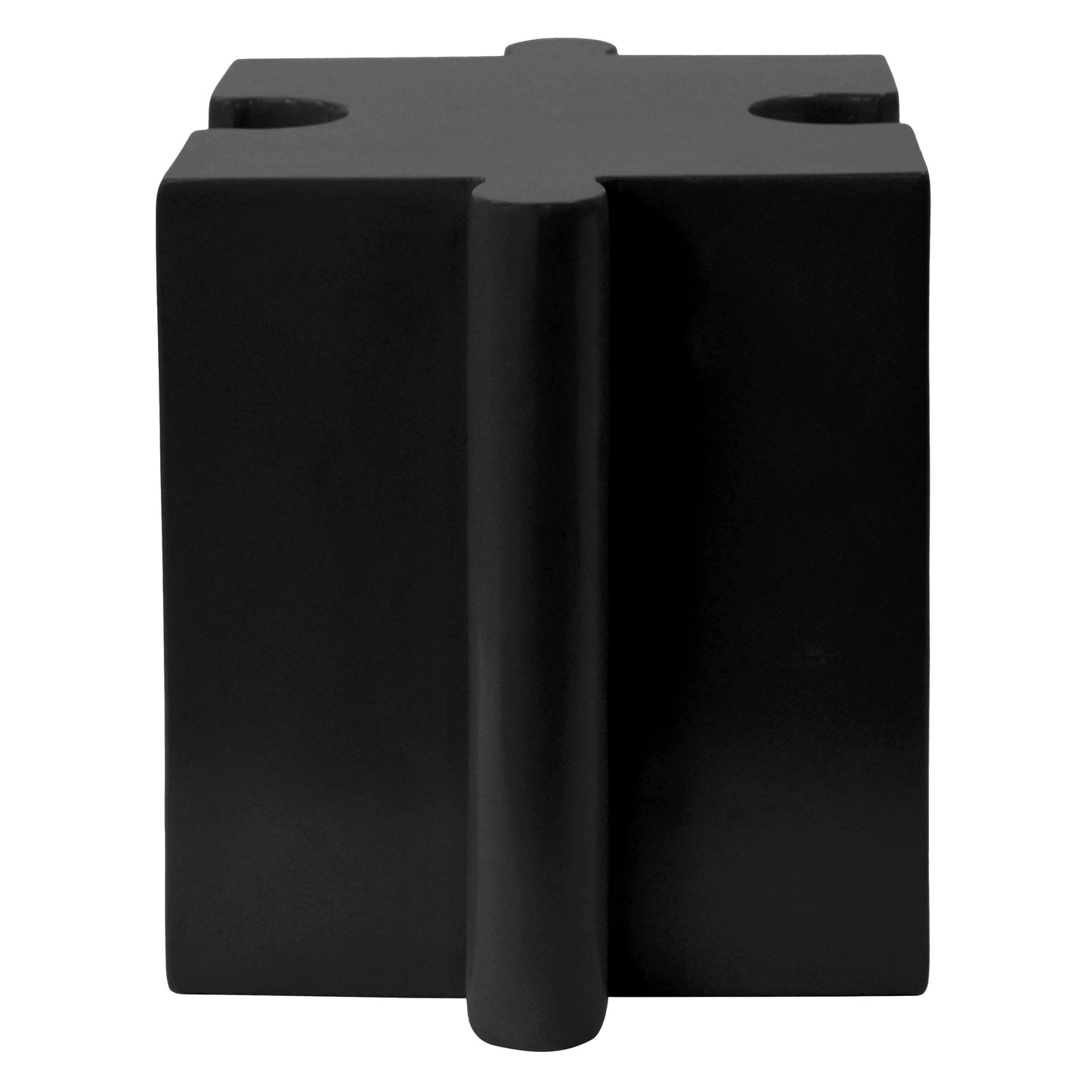 Puzzle Art Side Table, Modular Concave Edge MGO Table - Buy Singles or Combine for Custom Layouts, Indoor & Outdoor,Black Color