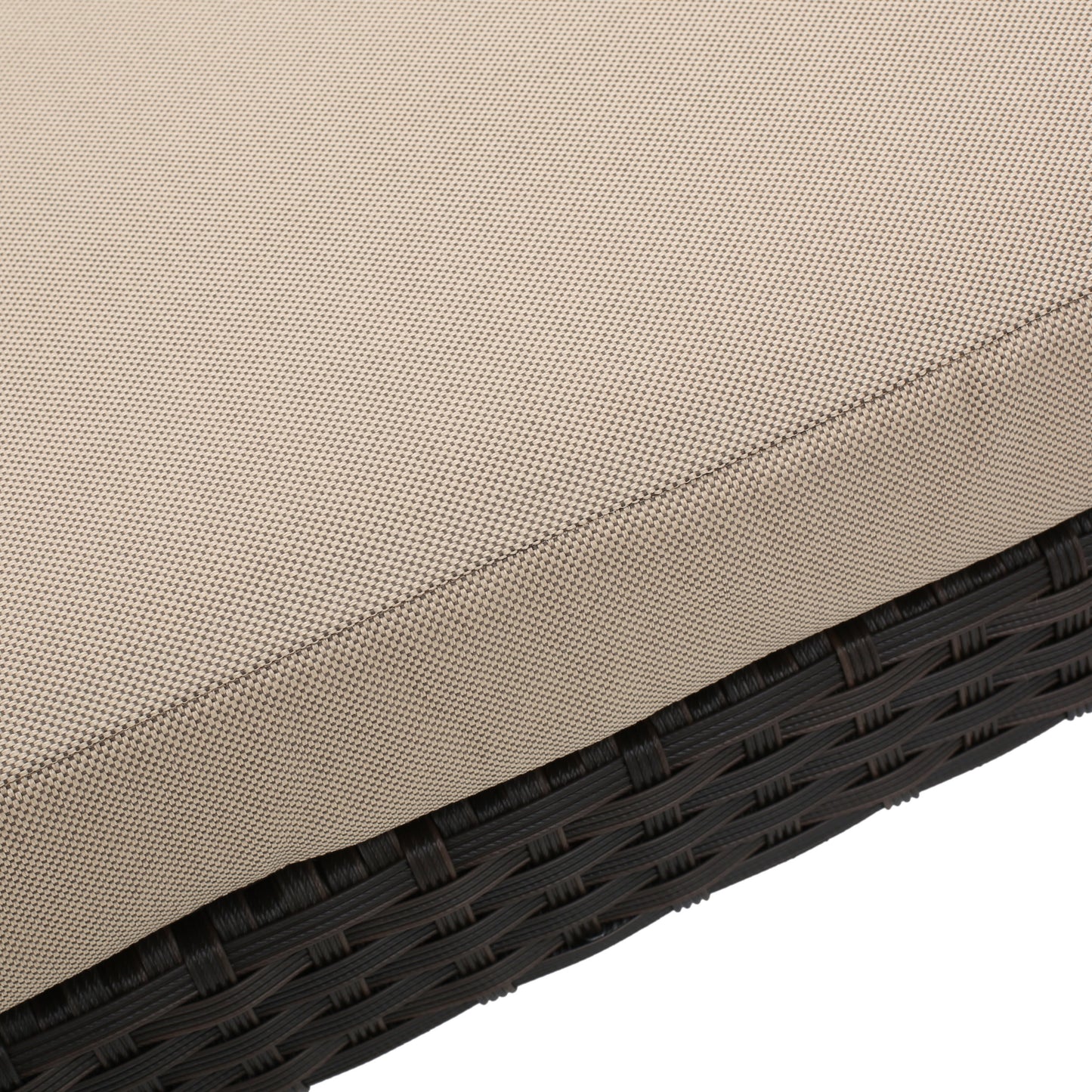 PUERTA KD CHAISE LOUNGE, DARK BROWN FRAME WITH BEIGE CUSHION