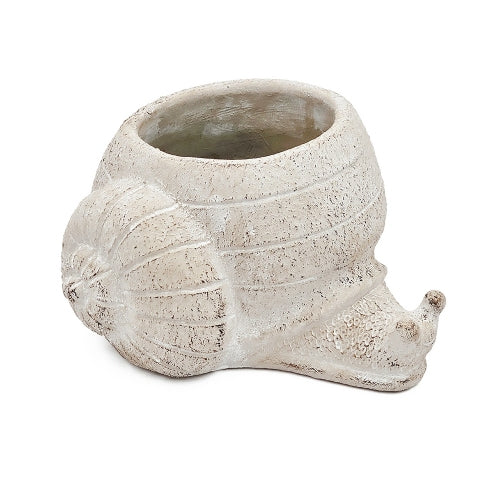 6 in. Beige Cement Decorative Vase,Decorative Snail Planter,Succulent Planter, Modern Flower Pots for Home, Office Decor