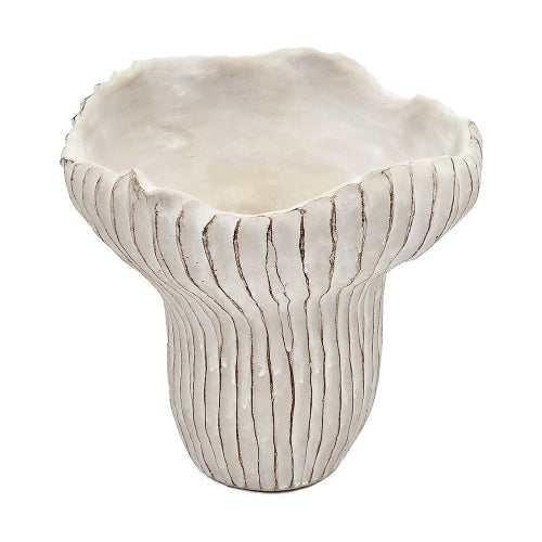 1.5 qts. Beige Outdoor Concrete Round Planter Decorative Pots (7.5 in. L x 7.5 in. W x 5.5 in. H)