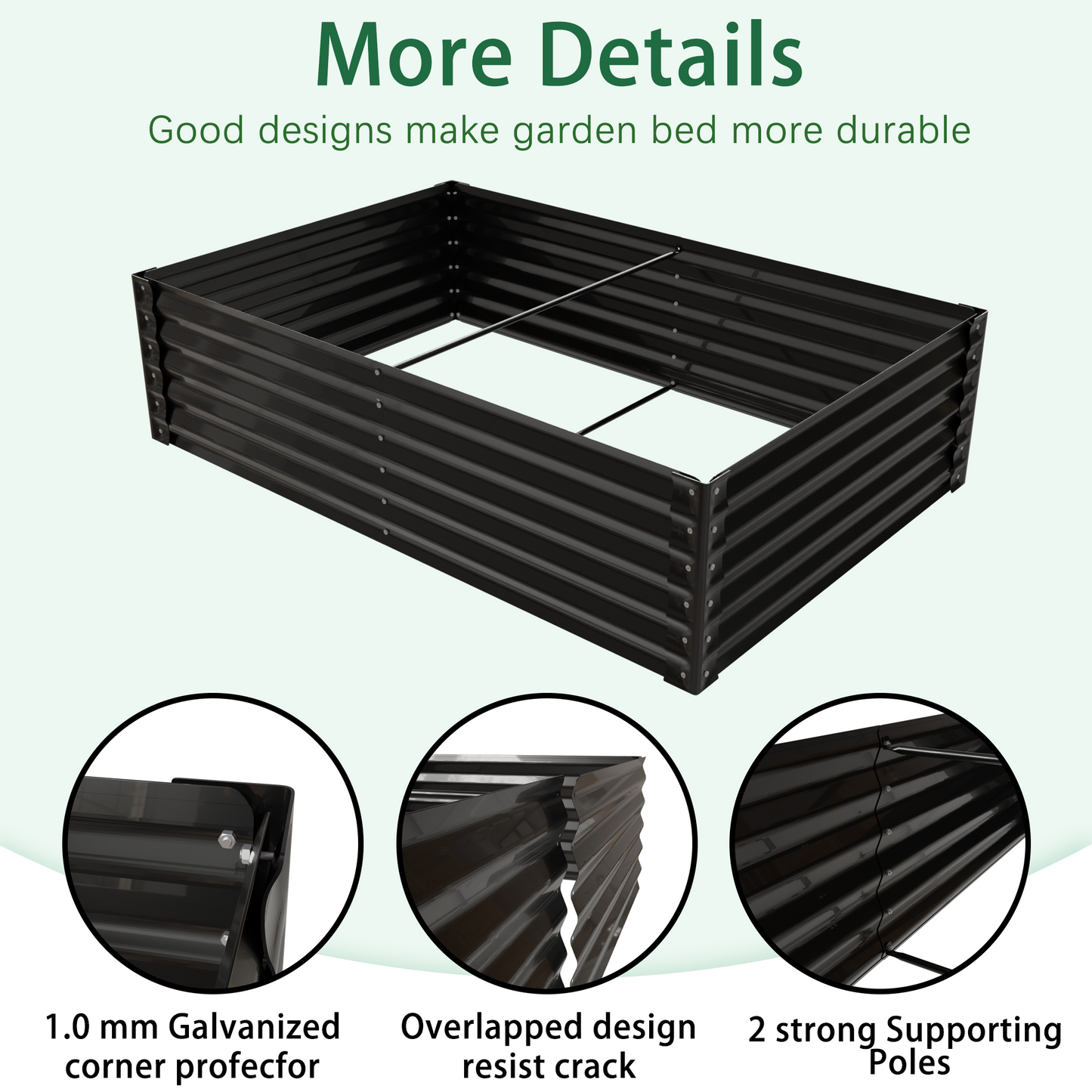 Large Greenhouse and Raised Flower Bed for Outdoors Plant Vegetable Box 68.7" x 45" x 51.5"
