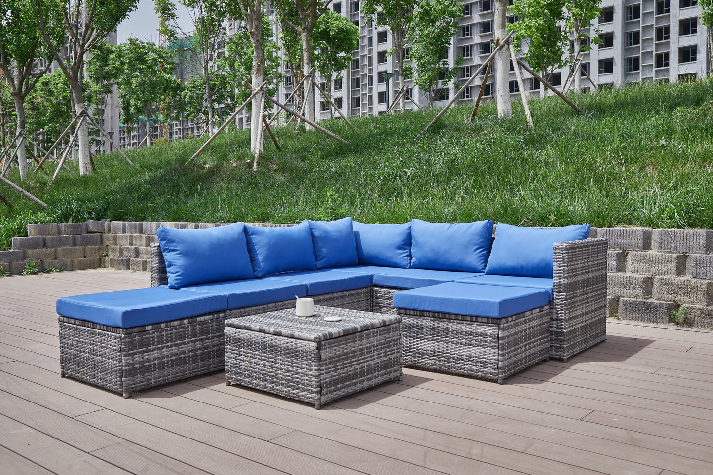 Patio Sofa with Cushions