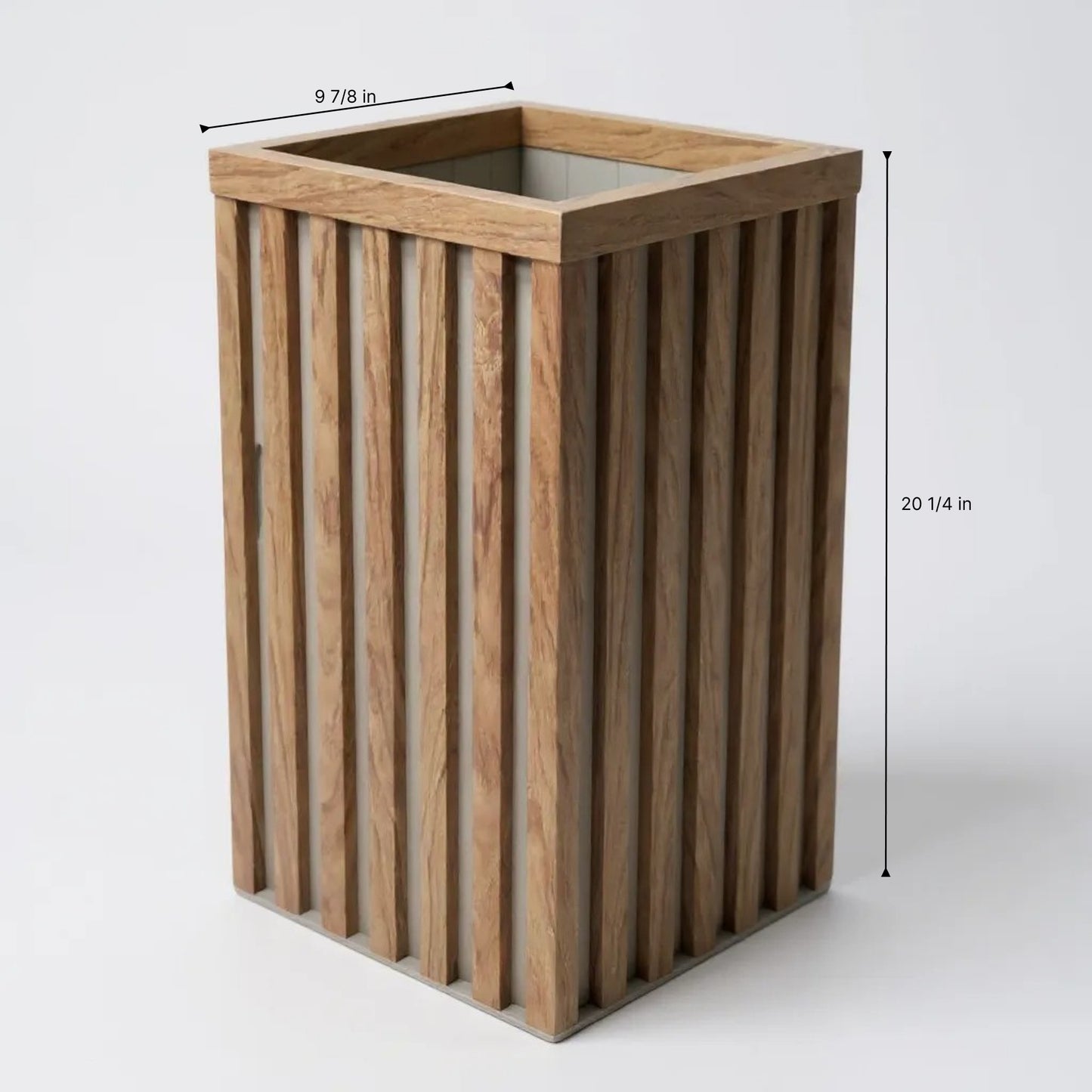 Square Grove Column Planter - Medium Brown