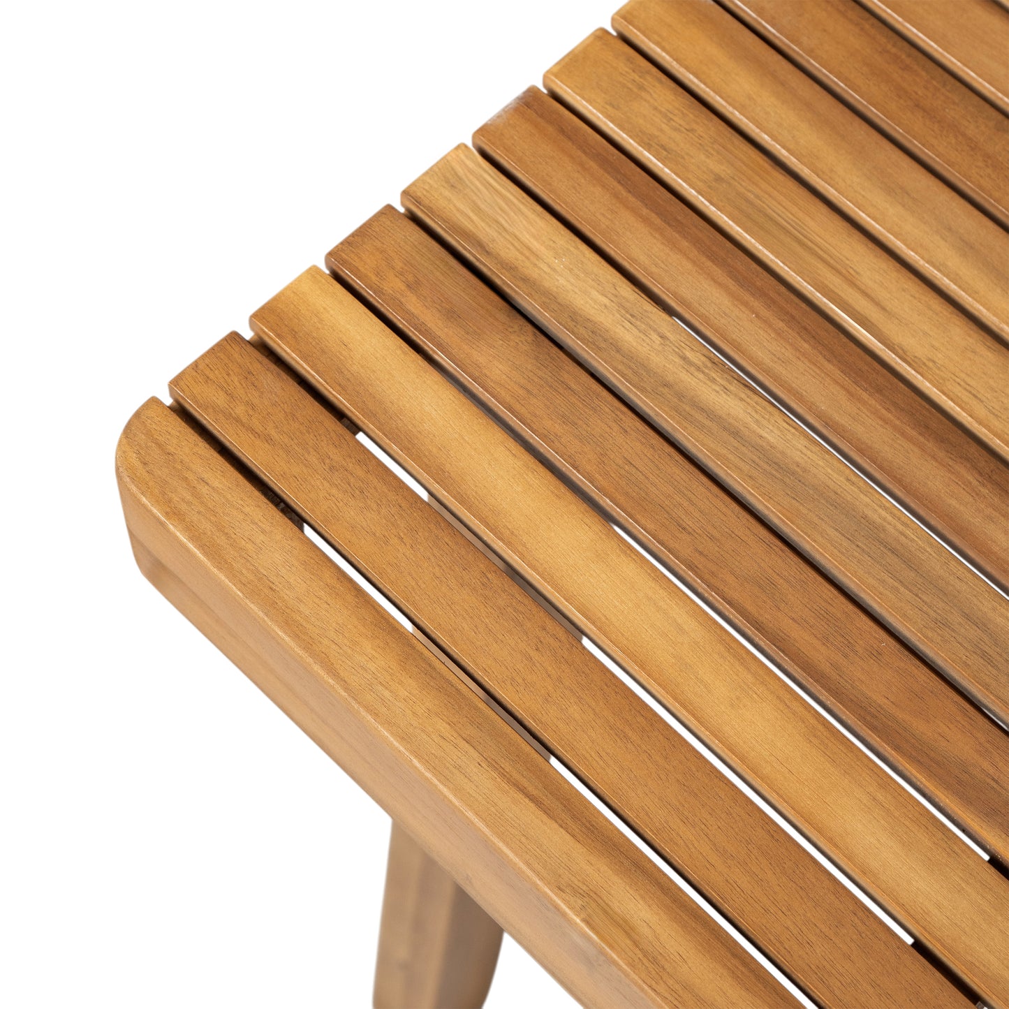 69" Acacia Wood Outdoor Dining Table with Slatted Top, 300 lbs Weight Capacity, Ideal for Patio & Garden Gatherings, Natural Color