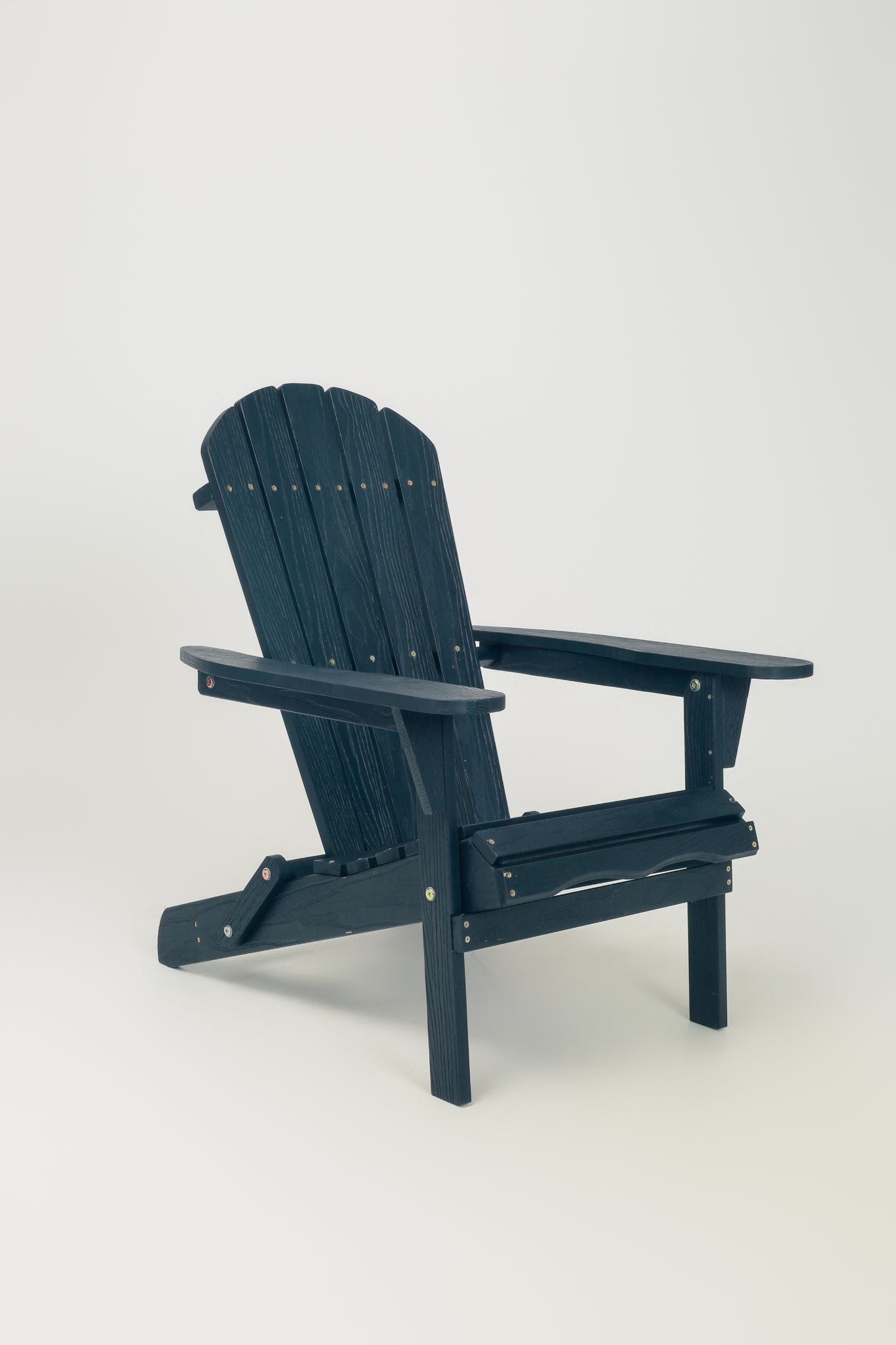 Wood Lounge Patio Chair for Garden Outdoor Wooden Folding Embossed Adirondack Chair Solid Wood Lounge Patio Chair with Wood Grain