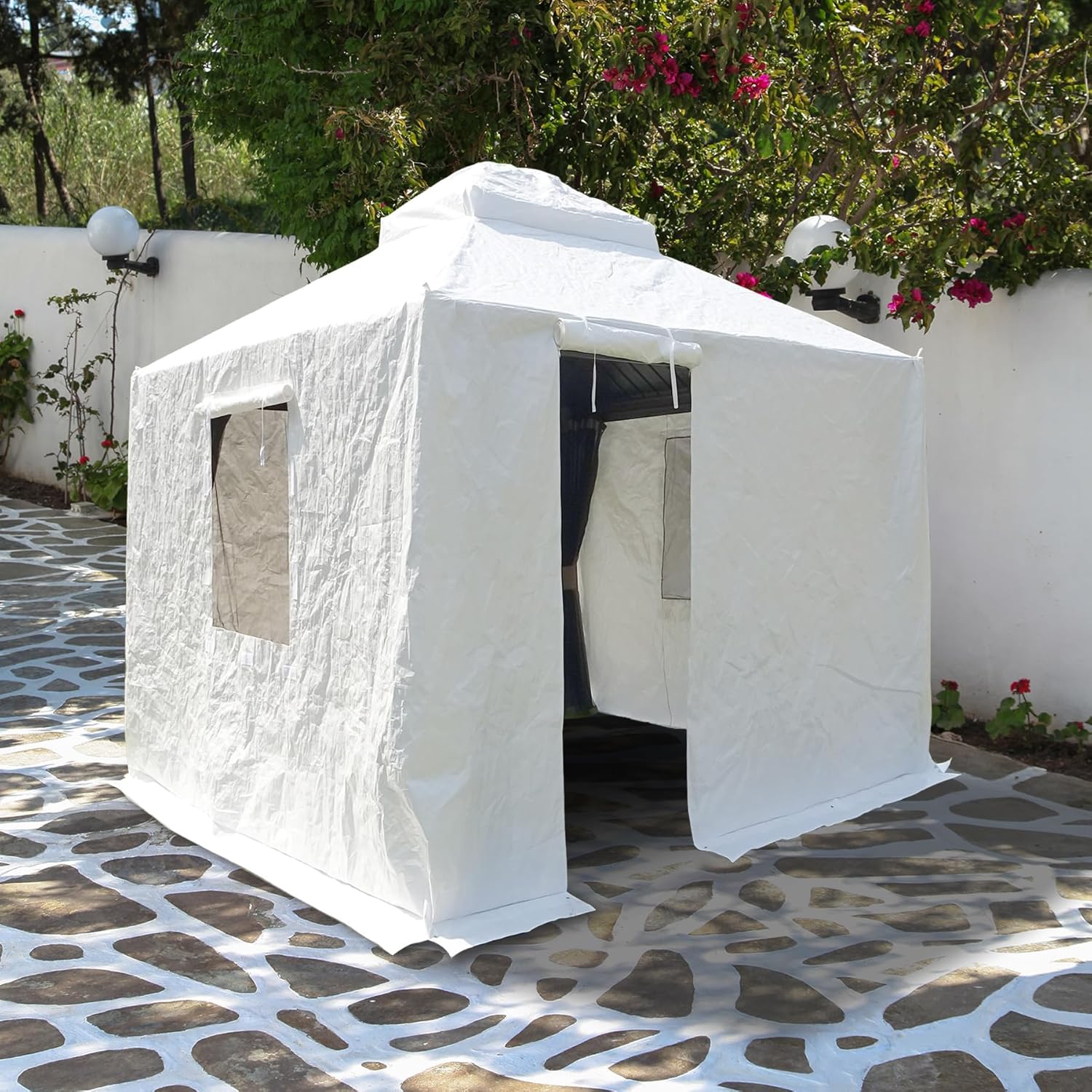 Gazebo Cover for 8'x 8'Metal Patio Gazebo, White