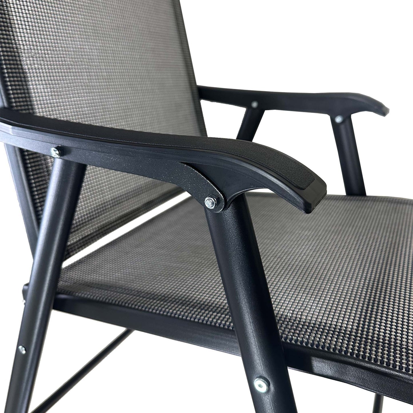 Outdoor Patio Chairs Set of 2 Stackable Portable for Deck, Garden, Camping and Travel