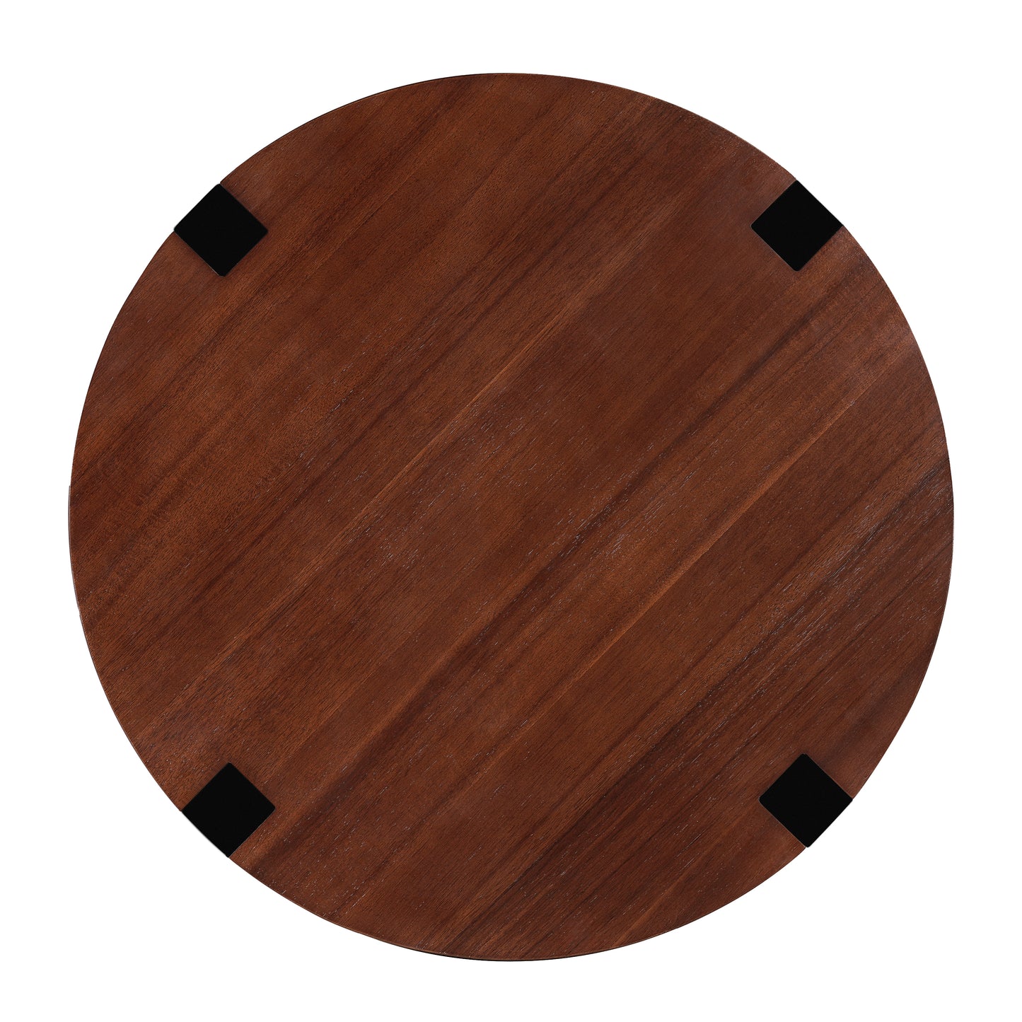 ACACIA SOLID WOOD SIDE TABLE,BROWN & BLACK COLOR