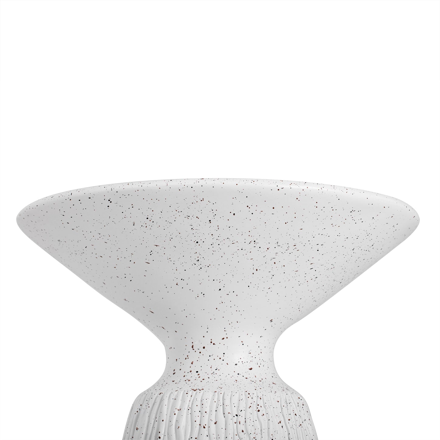 Outdoor White Marble Retro Speckled Textured All-Weather MGO Side Table – Indoor End Table for Home, Office, Living Room & Patio Decor