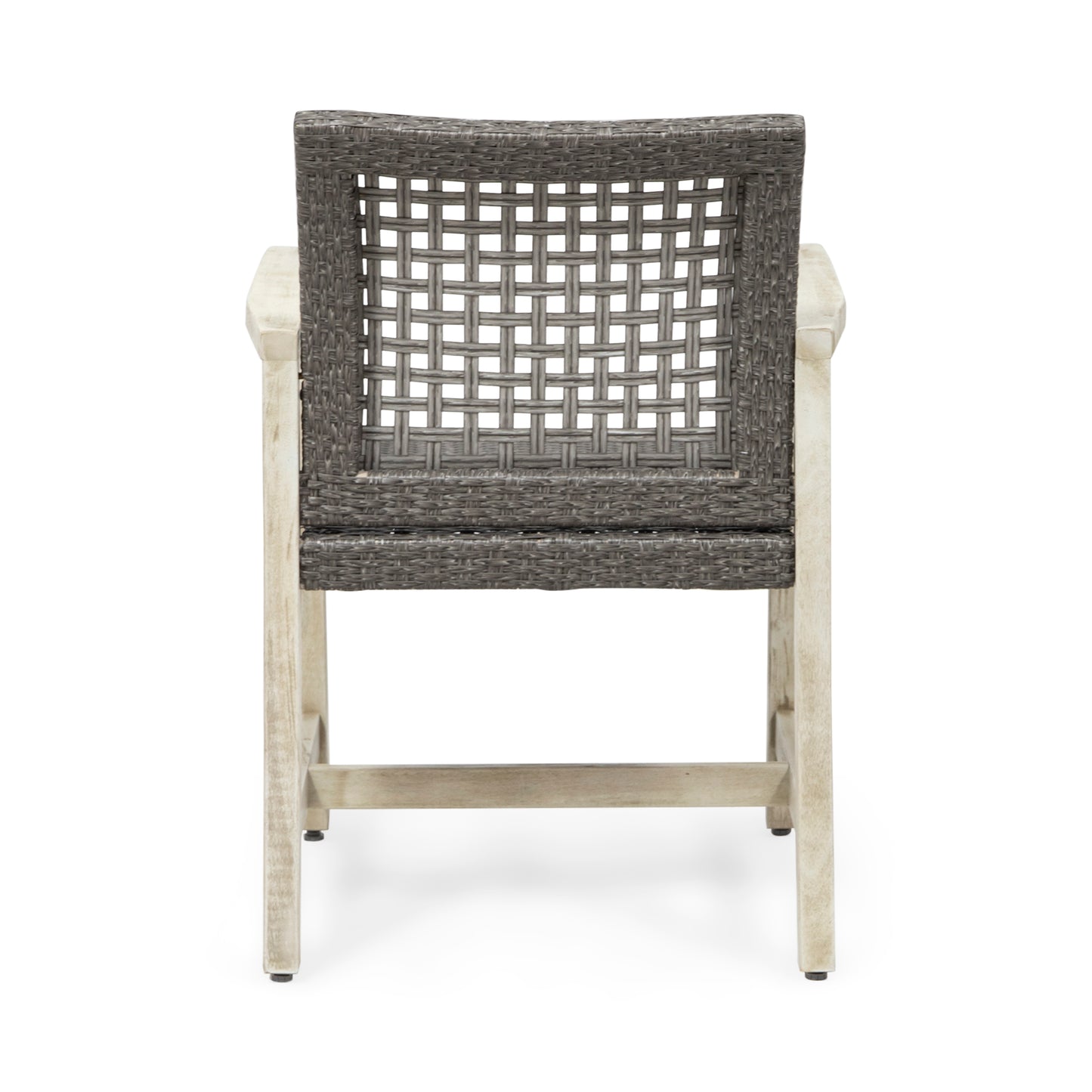 HAMPTON WOOD AND WICKER DINING CHAIR( SET OF 2 )