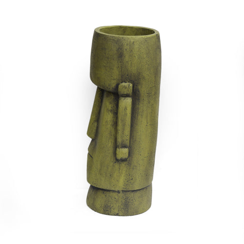 Concrete Ceramic Antique Green Cryolite Planter 8.75 in. L x 8.75 in. W x 24.00 in. H PVC