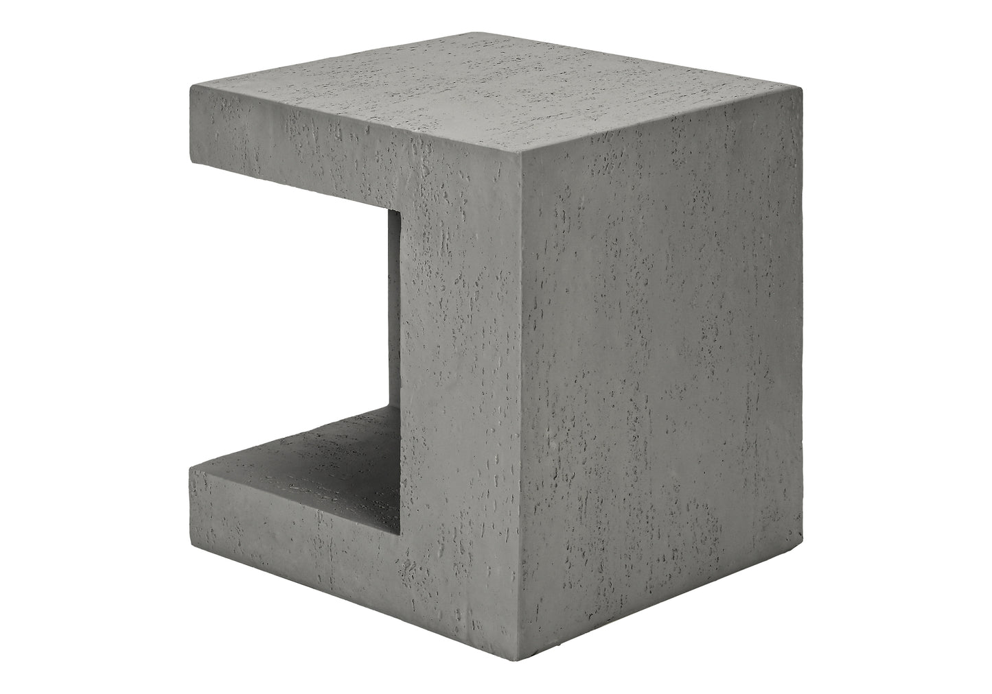 Accent Table, 25"h, Indoor Or Outdoor, Side Table, Nightstand, End, Square, Bedroom, Living Room, Grey, Contemporary, Modern