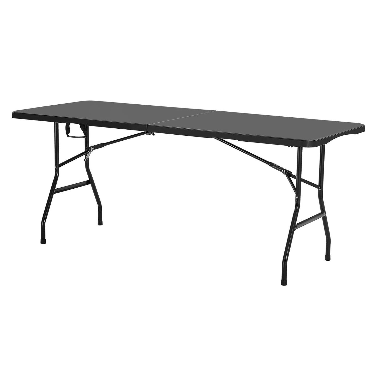 6 Ft Plastic Folding Table Portable Picnic Utility Table Handle Indoor Outdoor
