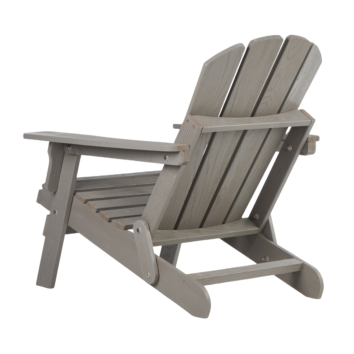 Oversize Embossed Wooden Outdoor Folding Adirondack Chair with Pre-Assembled BackRest & SeatBoard, Wood Patio Chair for Garden Backyard Porch Pool Deck Firepit