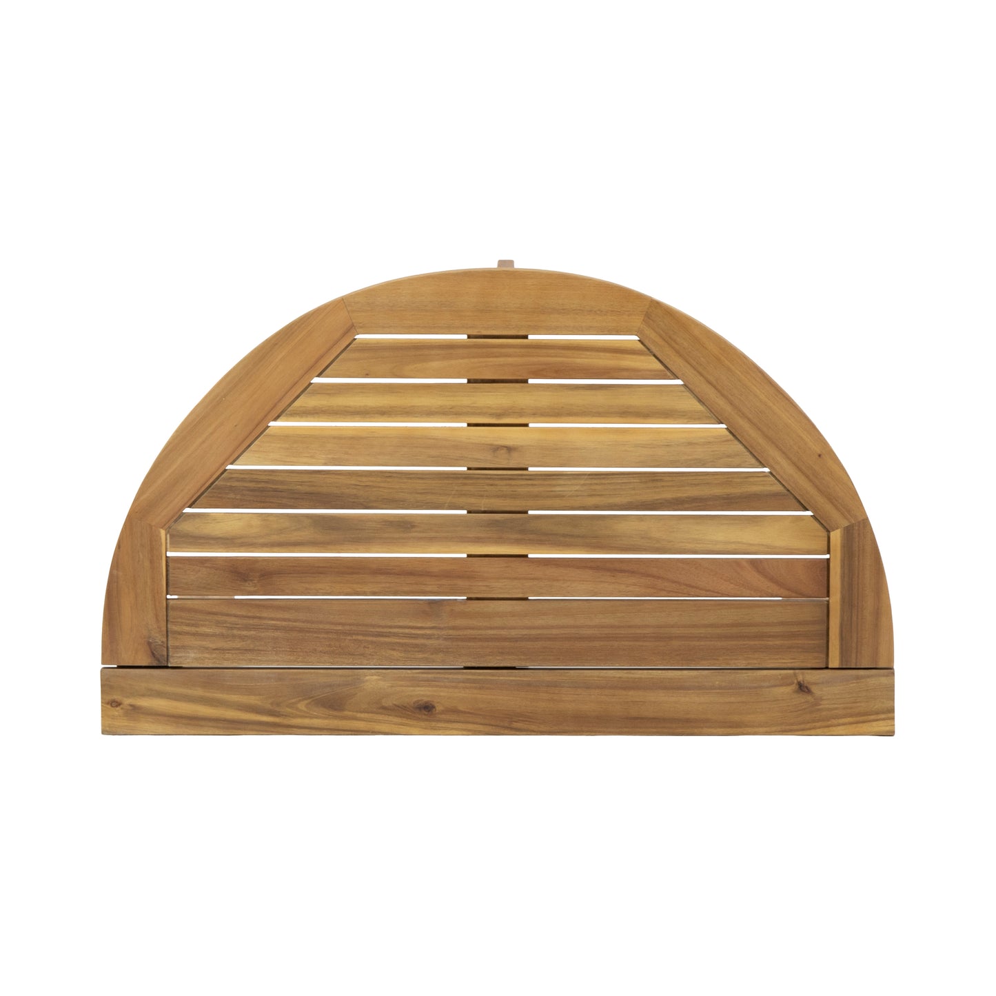 Outdoor Half-Round Folding Acacia Wood Bistro Table, Natural