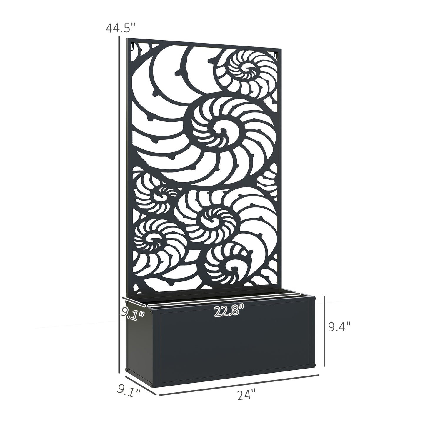Freestanding or Wall Mounted Flower Bed,Metal Garden Bed with Trellis for Climbing Plants