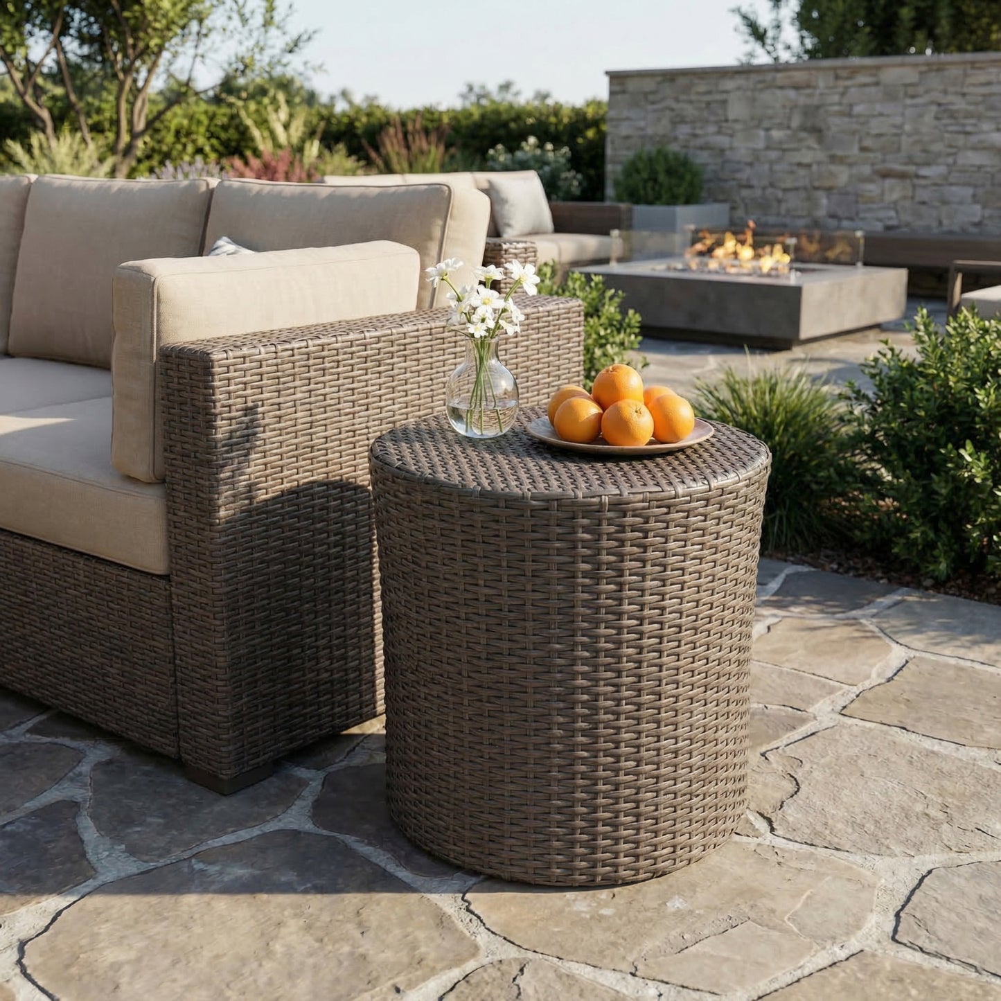 KINGSTOWN RD BARREL SIDE TABLE