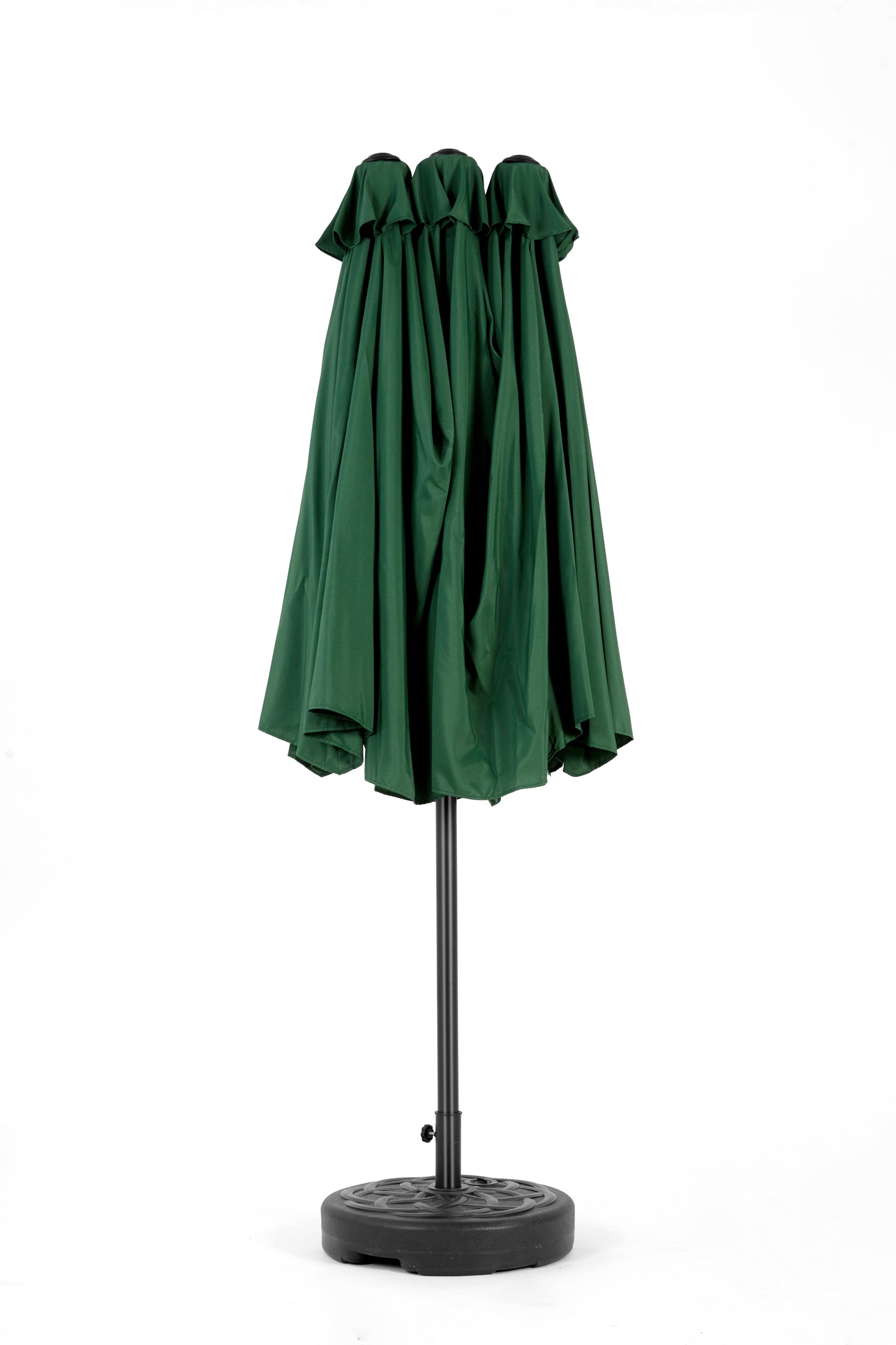 14.8 Ft Double Sided Outdoor Umbrella Rectangular Large with Crank ( Dark green)(No Base)