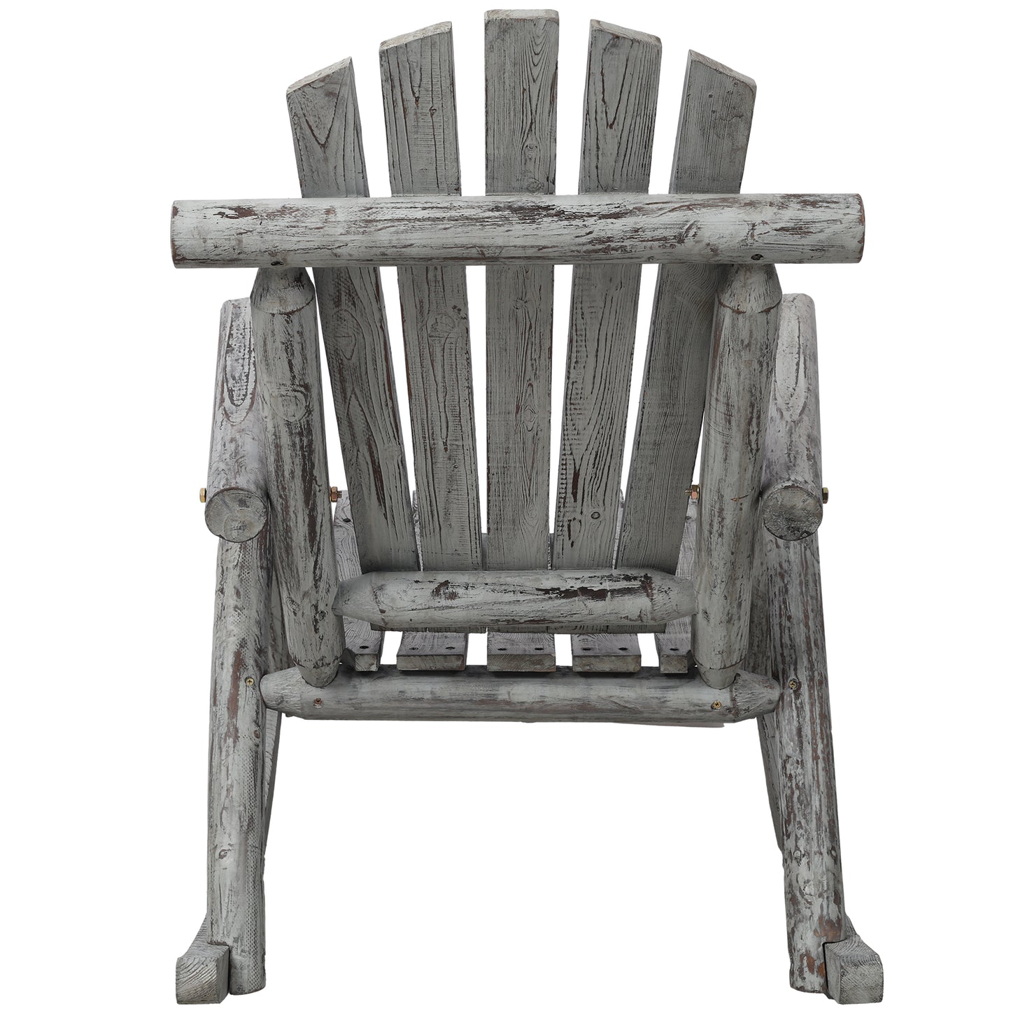 Wooden Porch Rocker Chair,Durable Wooden Porch Rocker Chair,Fir log Rocking Chair,Patio Rockers for Outside,Garde.Light Gray Color