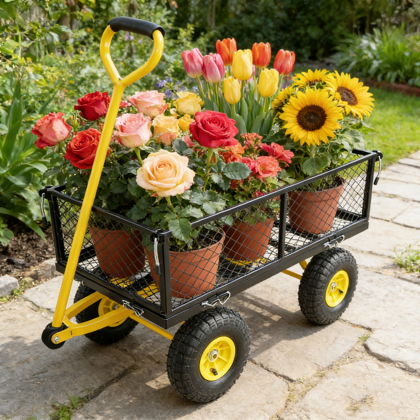 Wagon Cart Garden cart trucks make it easier to transport firewood