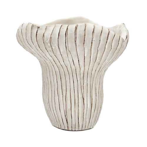 1.5 qts. Beige Outdoor Concrete Round Planter Decorative Pots (7.5 in. L x 7.5 in. W x 5.5 in. H)