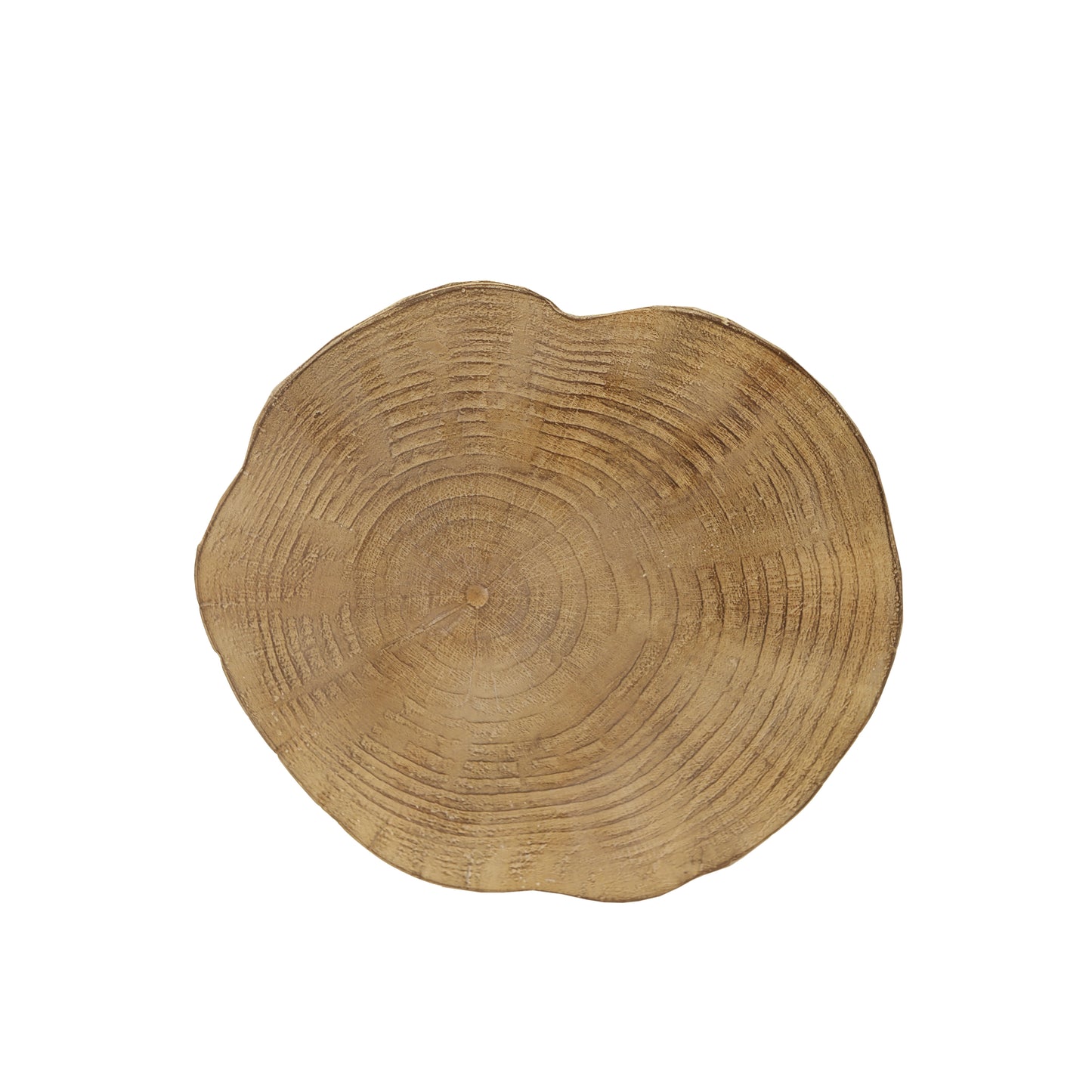 Outdoor 14.25inch MGO Side Table, Hand-Painted Wood  Stump