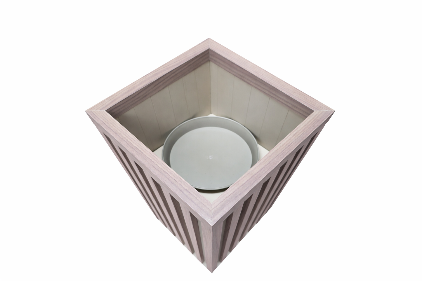 Square Grove Column Planter - Ash Brown
