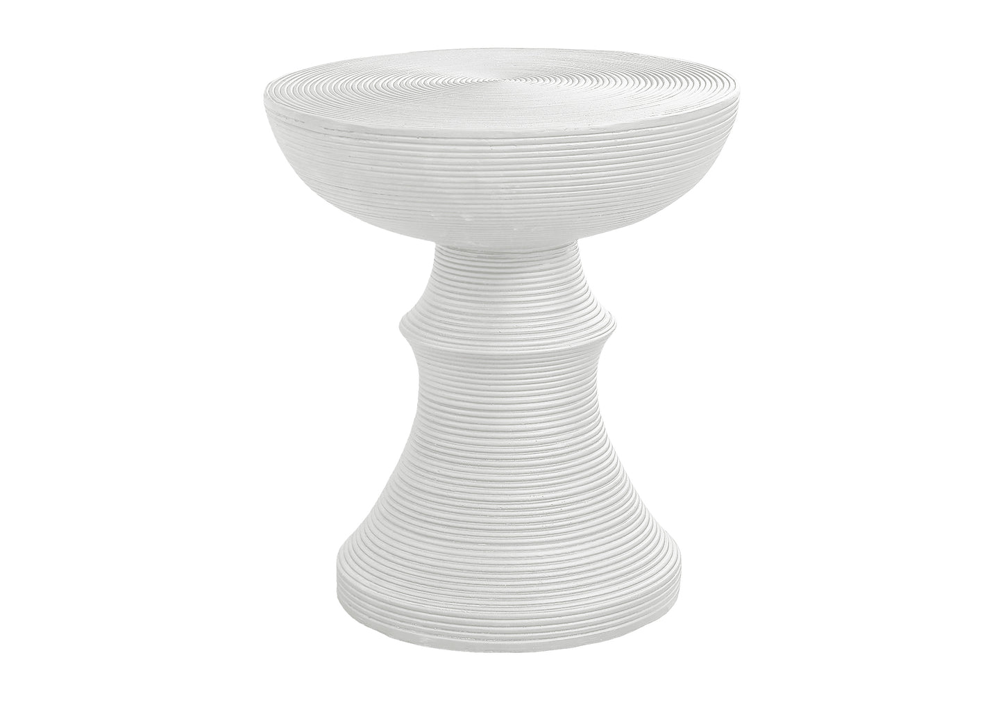 Accent Table, 25"h, Indoor Or Outdoor, Side Table, End, Bedroom, Living Room, Nightstand, Round, White, Contemporary, Modern