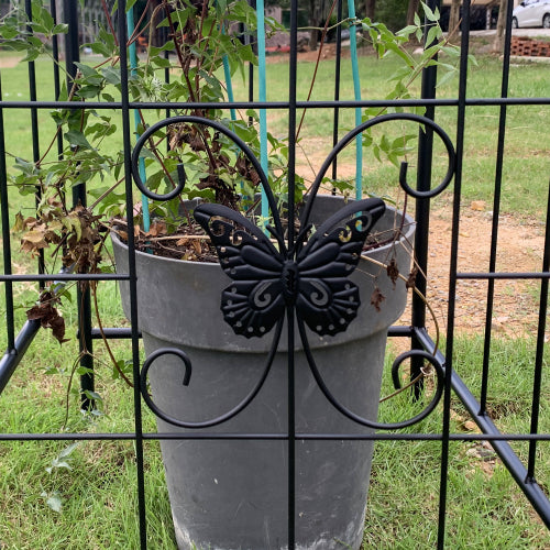 78.74 in. x 84.6 in. Black Metal Garden Trellis for Plant Climbing, Wedding Ceremony